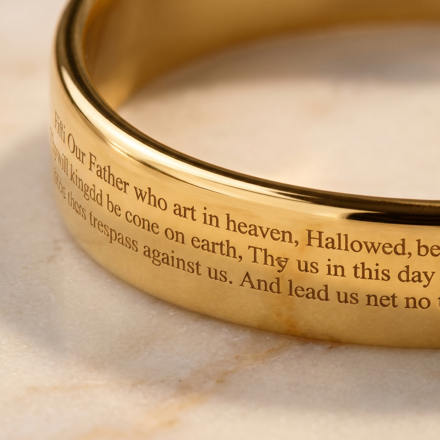 lords-prayer-engraved-cuff-bracelet macro