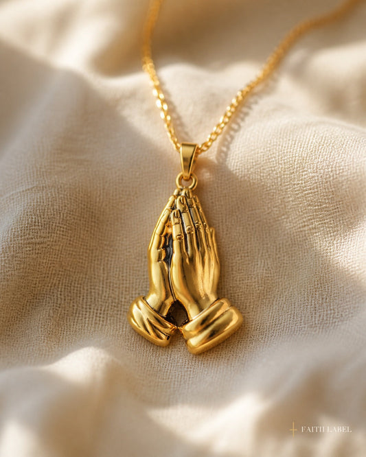 Praying Hands Pendant Necklace