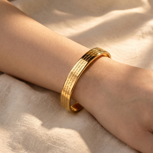 lords-prayer-engraved-cuff-bracelet lifestyle